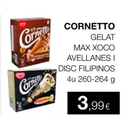Plusfresc CORNETTO Gelat max xoco avellanes i disc filipinos oferta