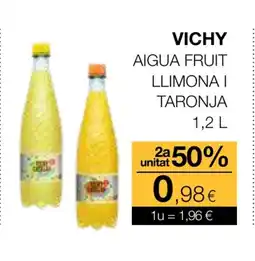Plusfresc VICHY Aigua fruit llimona i taronja oferta