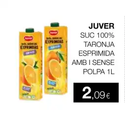 Plusfresc JUVER Suc 100% exprimidas exprimdas taronja esprimida amb i sense oferta
