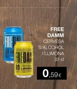 Plusfresc FREE DAMM Cervesa s/alcohol i llimona oferta