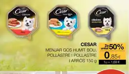 Plusfresc CESAR Menjar gos humit bou, pollastre i pollastre i arròs oferta