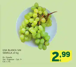 HiperDino Uva blanca sin semilla oferta