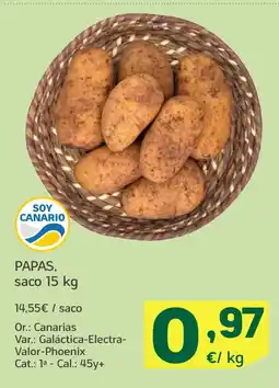 HiperDino Papas, saco oferta