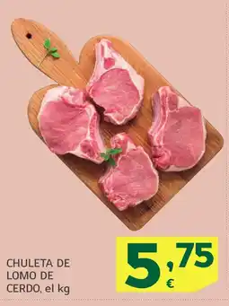 HiperDino Chuleta de lomo de cerdo oferta