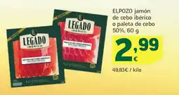 HiperDino ELPOZO jamón de cebo ibérico o paleta de cebo oferta