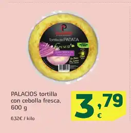 HiperDino PALACIOS tortilla con cebolla fresca oferta