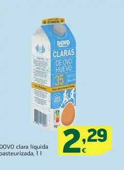 HiperDino DOVO clara líquida pasteurizada oferta
