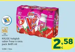 HiperDino KALISE kaliglub sabor fresa o coco oferta