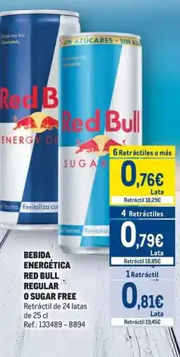 Makro Red bull - bebida energética regular o sugar free oferta