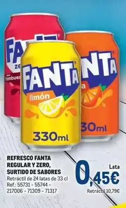 Makro Fanta - refresco regular y zero oferta