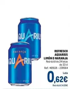 Makro Aquarius - refresco limon o naranja oferta
