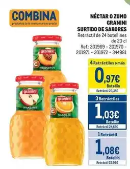 Makro Granini - nectar o zumo surtido de sabores oferta
