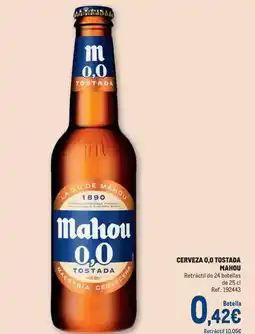 Makro Mahou - cerveza 0 tostada oferta