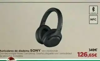El Corte Inglés Nfc 1490 auriculares de diadema sony wh-xescone de escucha duradera santando de la concang bisane blagatie con comadidud 1 oferta