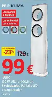 Bauhaus Proklima - ventiladores 'buco' oferta