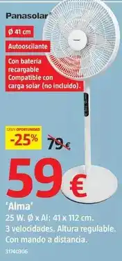 Bauhaus Panasolar - ventiladores 'alma' oferta