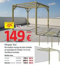 Bauhaus Pérgola 'eco' oferta