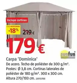 Bauhaus Sunfun - carpa 'dominica' oferta
