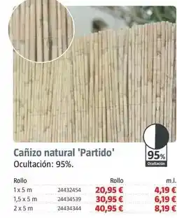 Bauhaus Cañizo natural 'partido' oferta