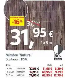 Bauhaus Mimbre 'natural' oferta