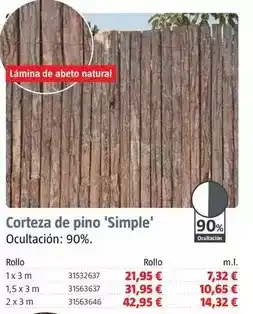 Bauhaus Corteza de pino 'simple' oferta