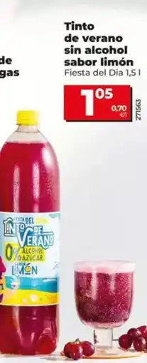 Dia Fiesta del dia - tinto de verano sin alcohol sabor limón oferta
