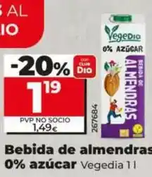 Dia Vegedia - bebida de almendras 0% azúcar oferta