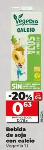 Dia Vegedia - bebida de soja con calcio 1 l oferta