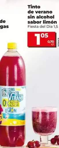 Dia Fiesta del dia - tinto de verano sin alcohol sabor limón oferta