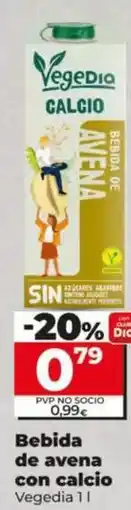 Dia Vegedia - bebida de avena con calcio oferta