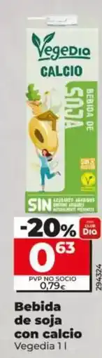 Dia Vegedia - bebida de soja con calcio oferta