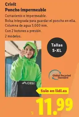 Lidl Crivit - pocho impermeable oferta