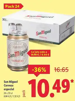 Lidl San miguel - cerveza especial oferta