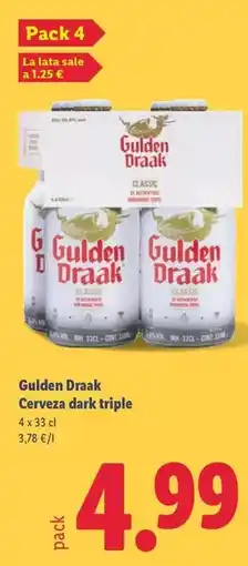 Lidl Gulden draak - cerveza dark triple oferta