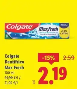 Lidl Colgate - dentífrico max fresh oferta
