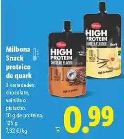 Lidl Milbona - snack proteico de quark oferta