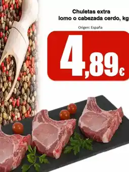 Super Alcoop Chuletas extra lomo o cabezada cerdo oferta