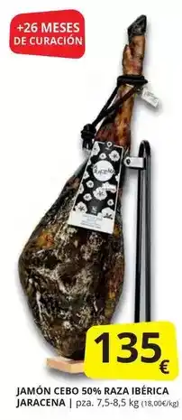 Supermercados MAS Jaracena - jamón cebo 50% raza ibérica oferta