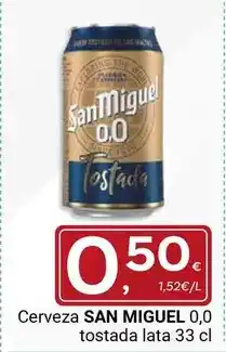 Supermercados Dani San miguel - cerveza 0,0 tostada oferta