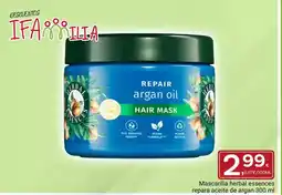 Supermercados Dani Essen - mascarilla herba essences repara aceite de argan oferta