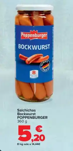 Carrefour Poppenburger - salchichas bockwurst oferta
