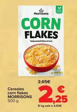Carrefour Morrisons - cereales corn flakes oferta