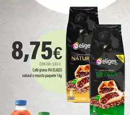 Cash Ifa IFA ELIGES Café grano natural o mezcla paquete oferta