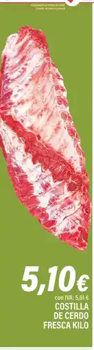 Cash Ifa Costilla de cerdo fresca oferta