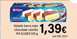 Cash Ifa IFA ELIGES Helado barra nata chocolate vainilla oferta
