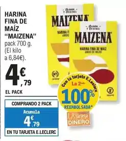 E.Leclerc Maizena - harina fina de maíz oferta
