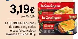 Cash Ifa LA COCINERA Canelones de carne congelados o Lasaña congelada ☑2 boloñesa estuche oferta