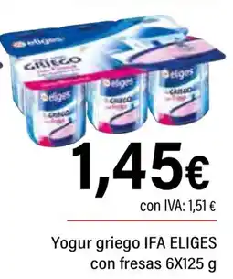 Cash Ifa IFA ELIGES Yogur griego con fresas oferta