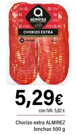 Cash Ifa ALMIREZ Chorizo extra lonchas oferta