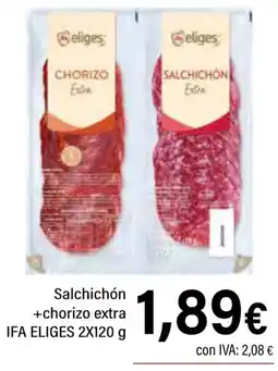 Cash Ifa IFA ELIGES Salchichón +chorizo extra oferta
